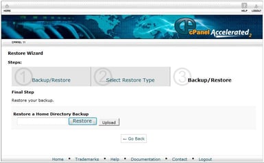 Restoring your backup