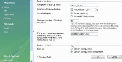Domain configuration and content
