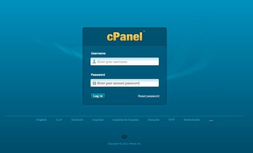 Accessing cPanel