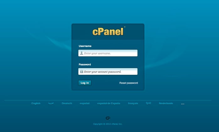 Accessing cPanel