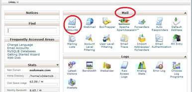 Mail account settings