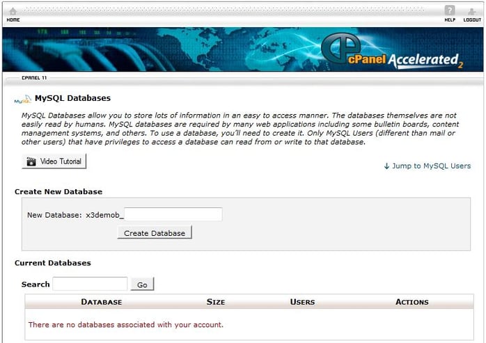 Manage databases