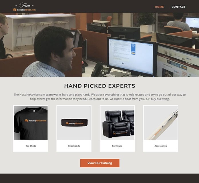 HostingAdvice Team Homepage