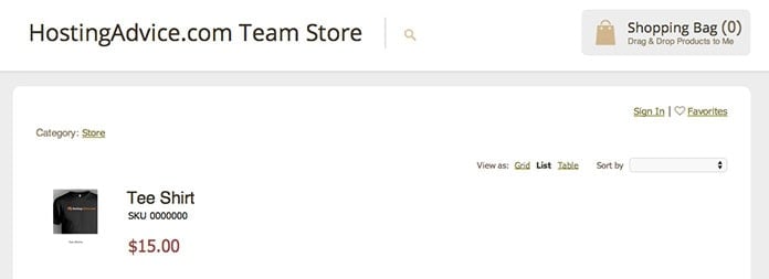 HostingAdvice Online Store