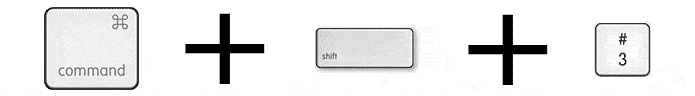 cmd + shift + 3 cmd + shift + 3