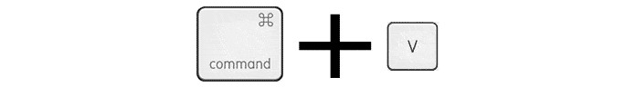 cmd + v cmd + v