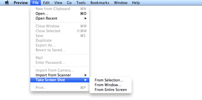 Save a screenshot from Preview Save a screenshot from Preview