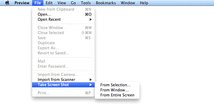 Save a screenshot from Preview Save a screenshot from Preview