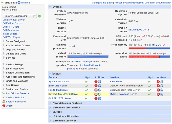 Virtualmin Open-Source Version