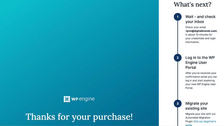 WP Engine next steps