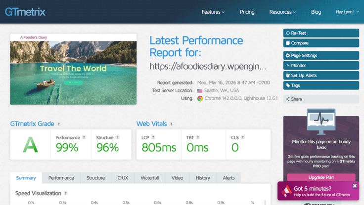 WP Engine performance test