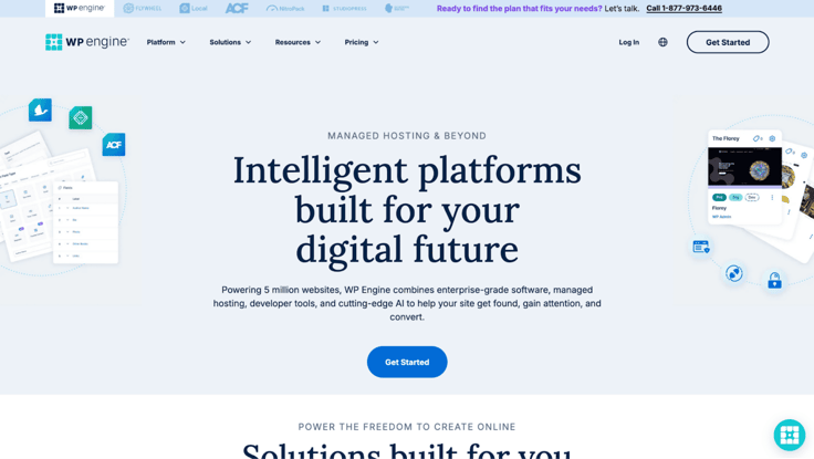WP Engine home page