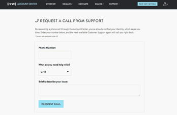 Media Temple Control Panel Request a Support Call in Action