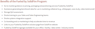 SolidFire's Fueled by SolidFire program benefits