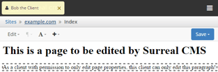 Surreal CMS Inline Editor in Action