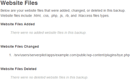 CodeGuard ChangeAlert Files Changed