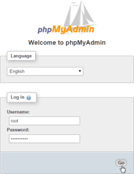 phpMyAdmin Login as root User