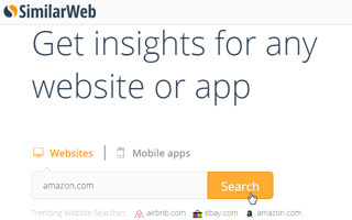 SimilarWeb Free Website Insight Search With Amazon