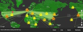 Akamai Technologies- Real-Time Global DDoS Attack Map 2015