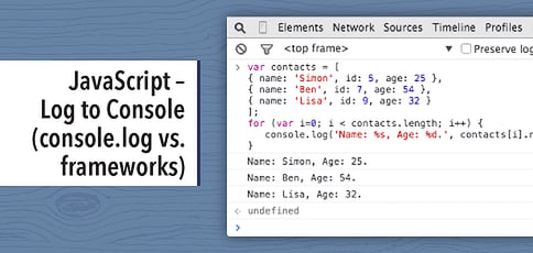 Javascript Log To Console