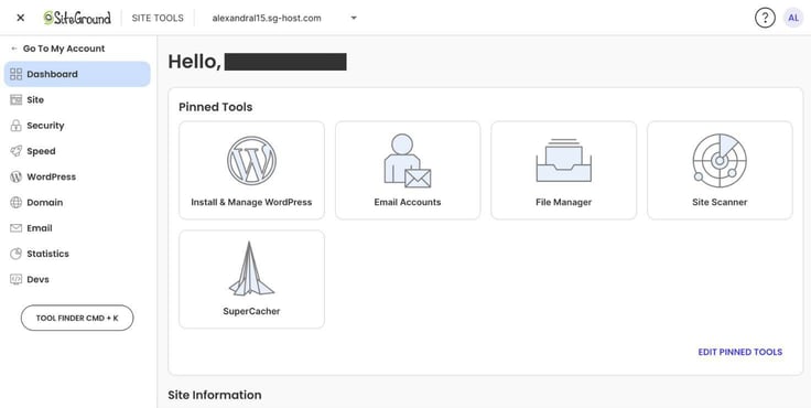 SiteGround Site Tools