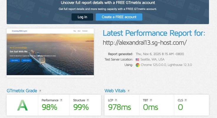 SiteGround WordPress performance