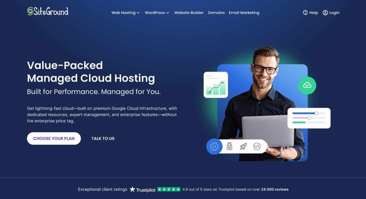 SiteGround cloud hosting