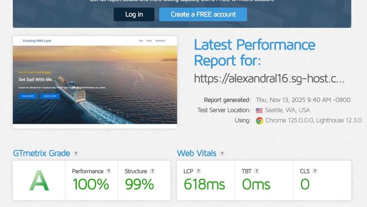 SiteGround cloud performance