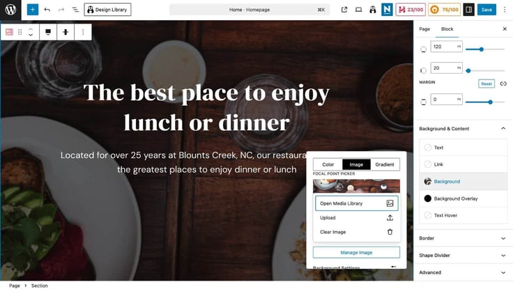 SiteGround otter blocks library and site editor