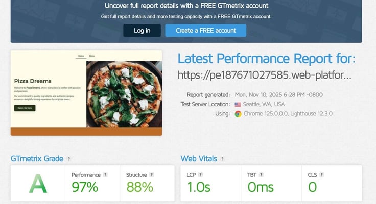 SiteGround website builder performance