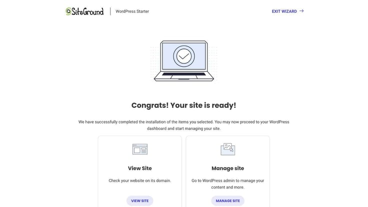 SiteGround website setup