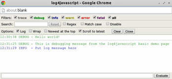 JS logging - log4javascript