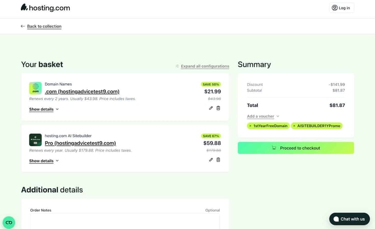 site builder checkout site builder checkout