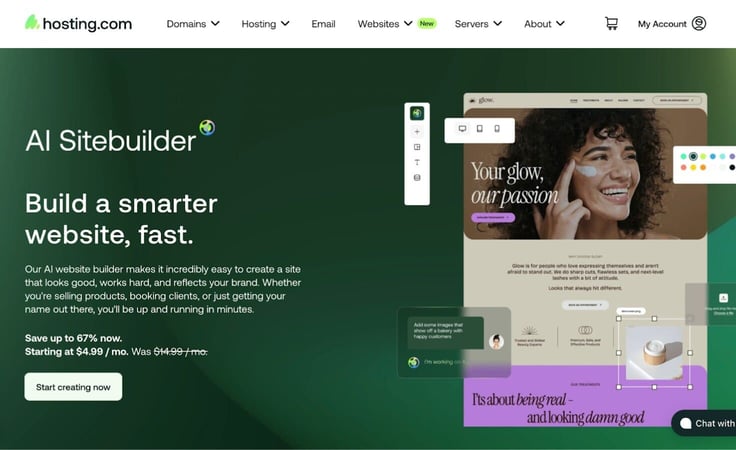 Hosting.com AI site builder Hosting.com AI site builder