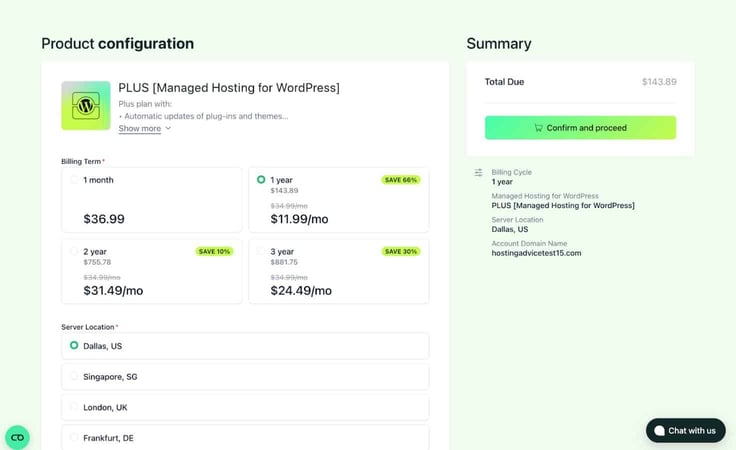 Wordpress plan in cart Wordpress plan in cart