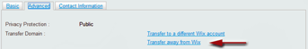 Advanced Domain Settings for Wix - transfer away from Wix Advanced Domain Settings for Wix - transfer away from Wix