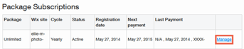Manage Wix Package Subscription Settings Manage Wix Package Subscription Settings