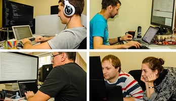 Shots of the ISPsystem dev team at work