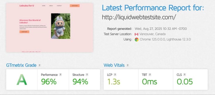 Liquid Web performance Liquid Web performance