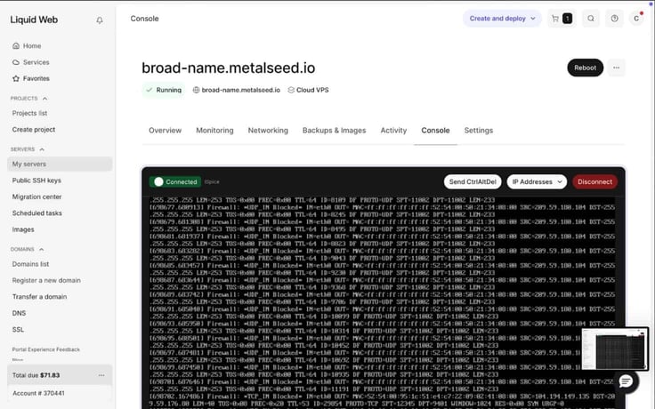 Liquid Web VPS configuration Liquid Web VPS configuration
