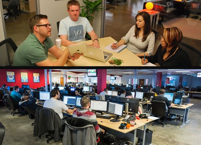 Office shots of InMotion's team members