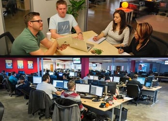 Office shots of InMotion's team members