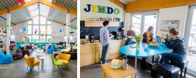 Jimdo's colorful offices in Hamburg, Germany Jimdo's colorful offices in Hamburg, Germany