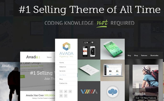Avada WordPress theme screenshot Avada WordPress theme screenshot