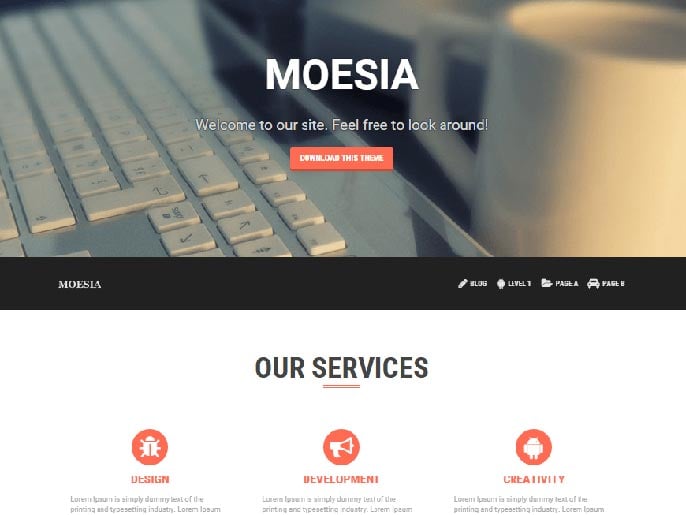 Moesia WordPress theme screenshot Moesia WordPress theme screenshot