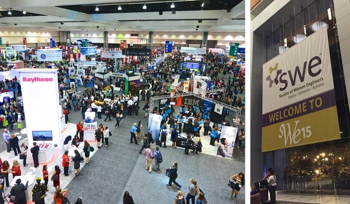 Shots of a career fair and WE15 Shots of a career fair and WE15