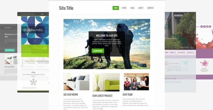 Sample of design templates available through iPage Sample of design templates available through iPage