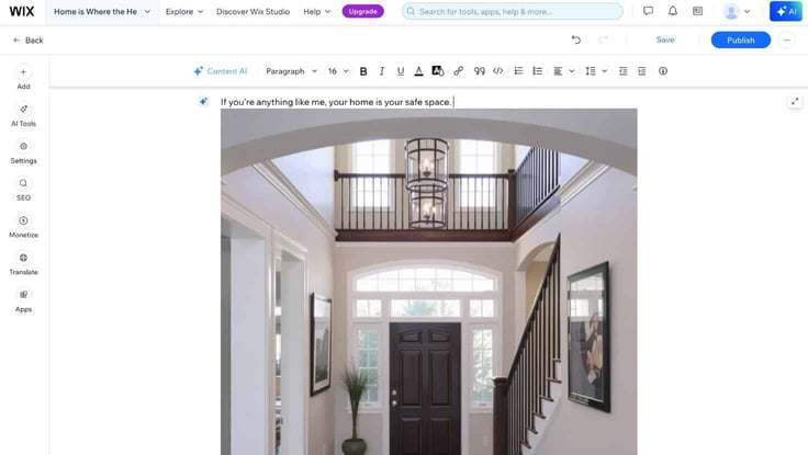wix ai images