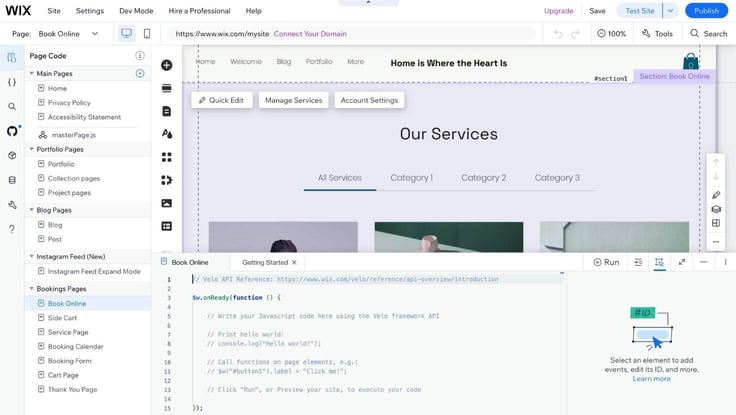 dev console