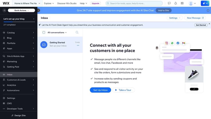 wix inbox